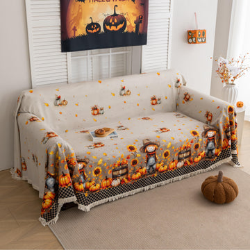 Scarecrow Pattern Couch Covers with Tassel