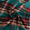 Green Plaid Rectangle Tablecloth Farmhouse Tassel Design