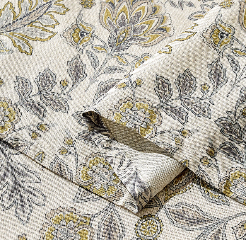 Linen Texture Curtains Darkening Rod Pocket 2 Panels