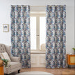 Purple Dahlia Floral Velvet Curtains Grommet Top 2 Panel