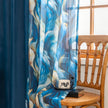Erbnaryx Mix and Match Curtains 4 Panels Set - 2 Pieces Ocean Print Sheer Curtains and 2 Pieces Velvet   Curtains for Bedroom Living Room Grommet Window Drapes