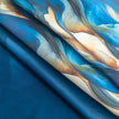 Erbnaryx Mix and Match Curtains 4 Panels Set - 2 Pieces Ocean Print Sheer Curtains and 2 Pieces Velvet   Curtains for Bedroom Living Room Grommet Window Drapes
