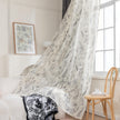 Erbnaryx Mix and Match Curtains 4 Panels Set - 2 Pieces Floral Print Sheer Curtains and 2 Pieces Velvet   Curtains for Bedroom Living Room Grommet Window Drapes