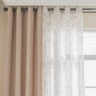 Erbnaryx Mix and Match Curtains 4 Panels Set - 2 Pieces Birds Print Sheer Curtains and 2 Pieces Velvet Curtains for Bedroom Living Room Grommet Window Drapes, Beige - product image 5