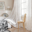 Erbnaryx Mix and Match Curtains 4 Panels Set - 2 Pieces Birds Print Sheer Curtains and 2 Pieces Velvet Curtains for Bedroom Living Room Grommet Window Drapes, Beige - product image 2