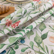 Green Floral Rectangle Tablecloth Boho Tassel Design