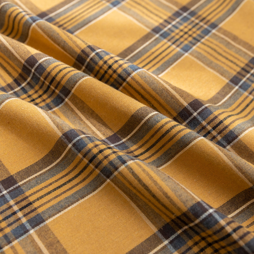 Yellow Plaid Couch Covers with Tassel