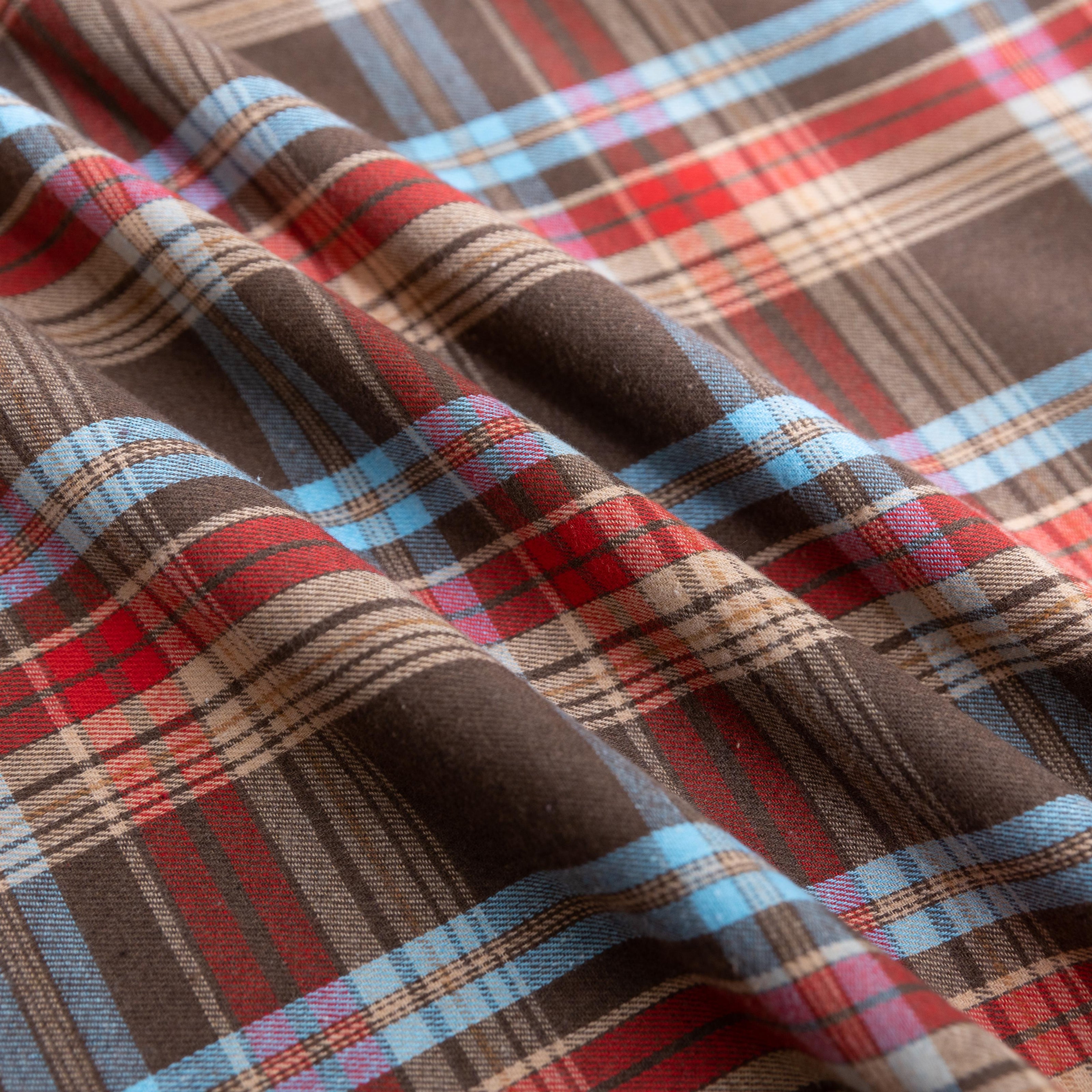 Red Blue Plaid Couch Covers with Tassel