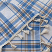 Blue White Plaid Rectangle Tablecloth Farmhouse Tassel Design