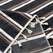 Black White Stripe Rectangle Tablecloth Farmhouse Tassel Design