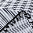White Black Stripe Rectangle Tablecloth Farmhouse Tassel Design