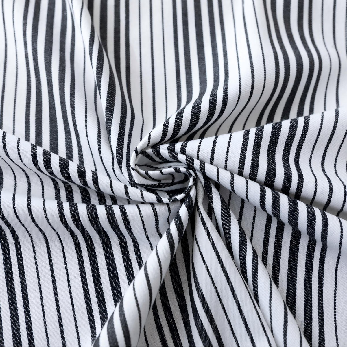 White Black Stripe Rectangle Tablecloth Farmhouse Tassel Design