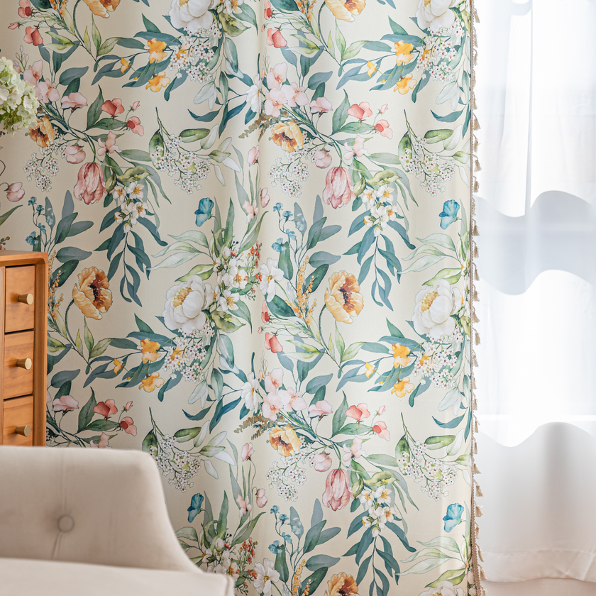 Boho Curtains Rod Pocket Light Filtering 2 Panels