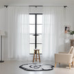 Boho White Embroidery Curtains Rod Pocket Light Filtering 1 Panel