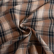 Brown Plaid Rectangle Tablecloth Farmhouse Tassel Design