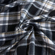 Black Plaid Rectangle Tablecloth Farmhouse Tassel Design