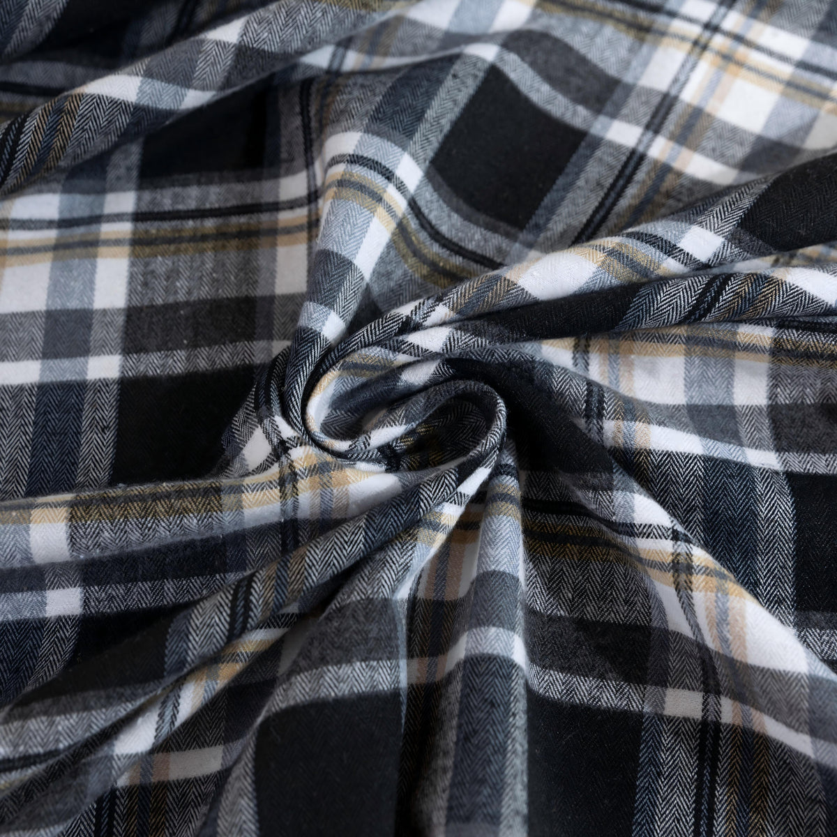 Plaid Rectangle Tablecloth Farmhouse Tassel Design