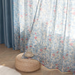 Erbnaryx Mix and Match Curtains 4 Panels Set - 2 Pieces FLoral Print Sheer Curtains and 2 Pieces Velvet Curtains for Bedroom Living Room Grommet Window Drapes