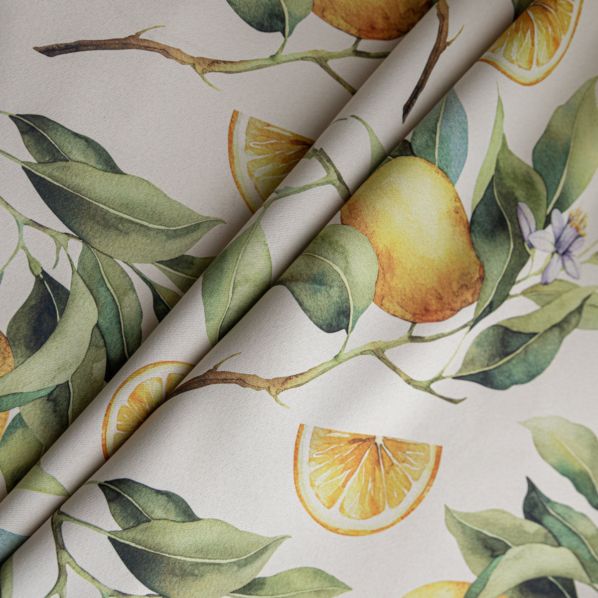 Lemon pattern Curtains Grommet 2 Panels