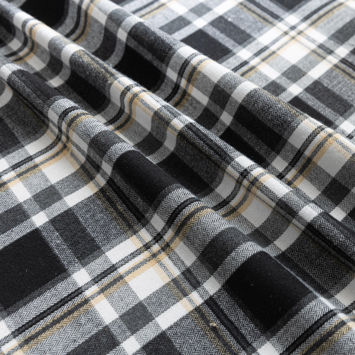 Black White Plaid Couch Covers with Tassel