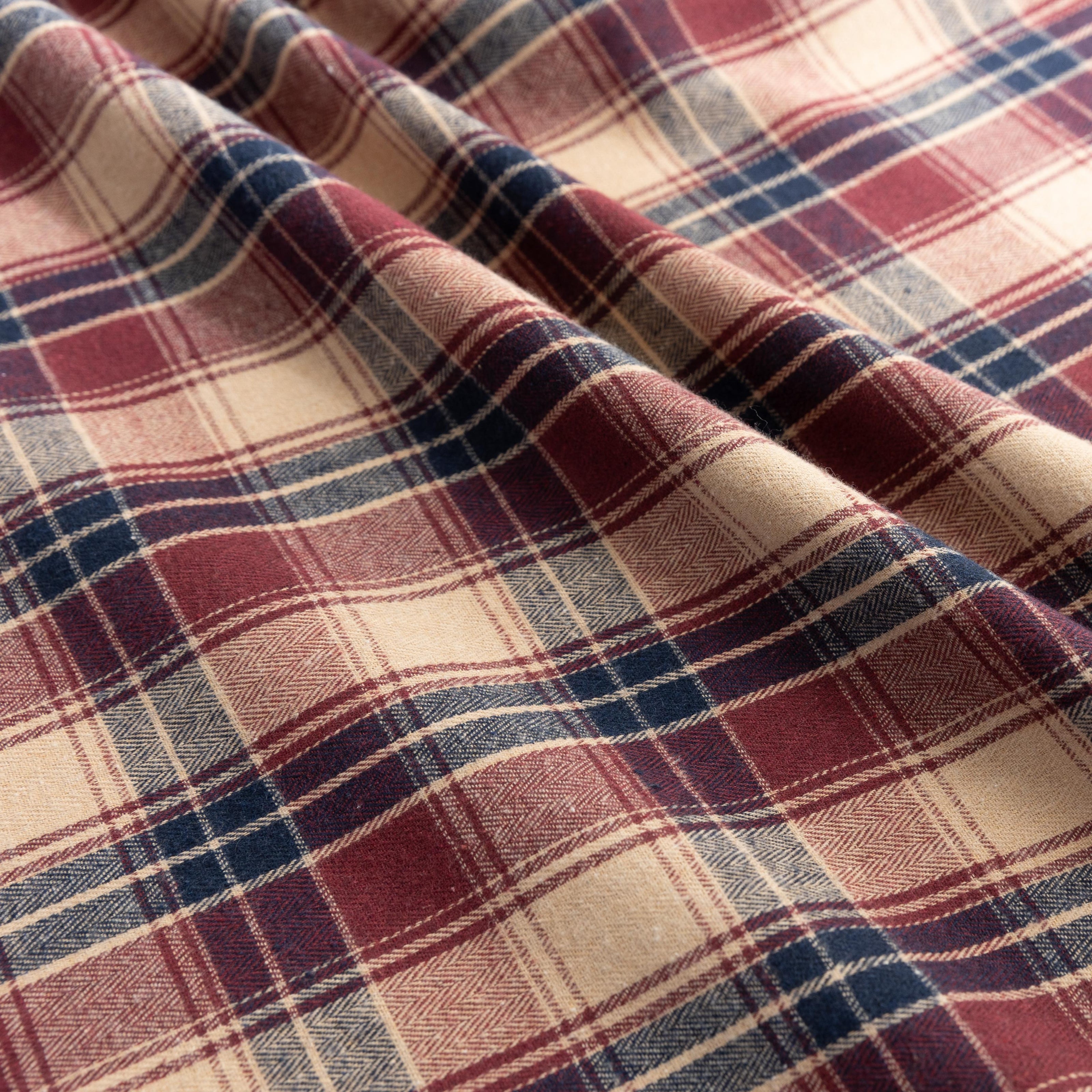 Red Plaid Couch Covers with Tassel