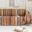 Colorful Striped Sofa Cover with Tassel
