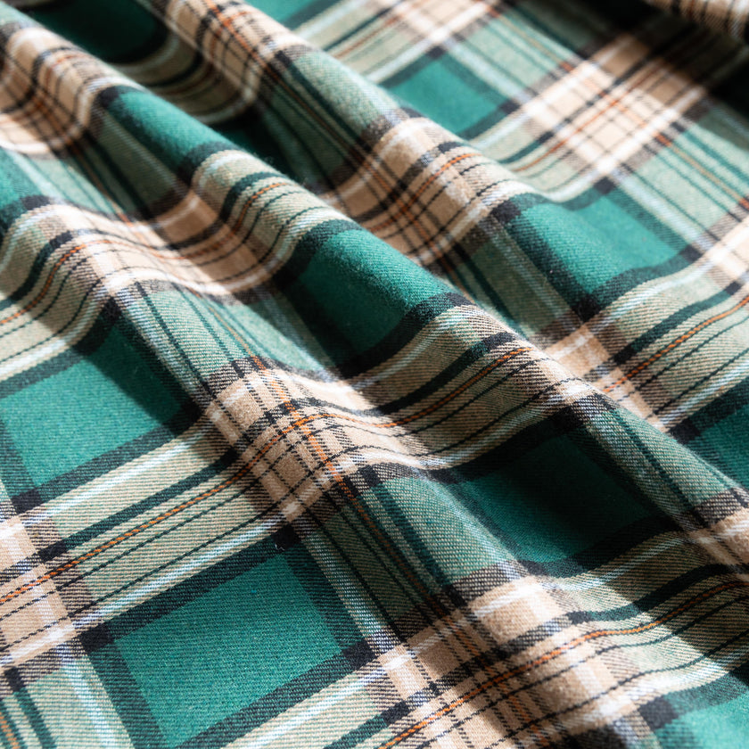 Green Yellow Plaid Couch Covers with Tassel