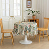 Green Floral Round Tablecloths Boho Tassel Design