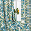 Blackout Peacock Plume Pattern Curtains Grommet 2 Panels