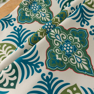 Blackout Peacock Plume Pattern Curtains Grommet 2 Panels