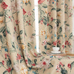 Blackout Vintage Flower Pattern Curtains Grommet 2 Panels