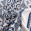 Blue Totem Rectangle Tablecloth Boho Tassel Design