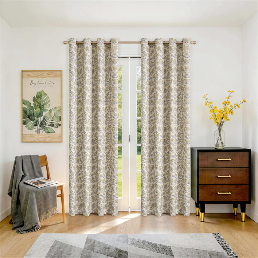 Linen Texture Curtains Darkening Rod Pocket 2 Panels