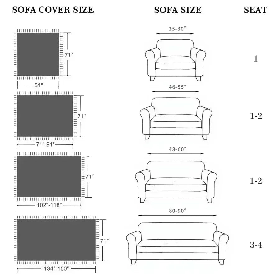 Red Christmas Pattern Sofa Cover with Tassel