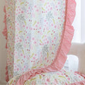 Add a romantic touch to your home with our floral curtain, featuring soft pink ruffle edges and delicate flower prints. Perfect for bedrooms or living rooms, it blends elegance, coziness, and charm.