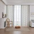 Boho Geometric Patterned Curtains – Elevate your home décor with these elegant cream curtains featuring intricate tribal-inspired geometric designs in earthy gray, beige, and gold tones. Crafted from soft, breathable fabric, they allow gentle natural light to filter through while providing a cozy, inviting atmosphere. The stylish tassel trim adds a charming bohemian touch, making them perfect for living rooms, bedrooms, or creative spaces seeking a modern yet warm aesthetic.

