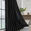 Elegant Black Tassel Curtains ¨C Add a touch of sophistication to your home with these stylish black curtains featuring delicate vertical white embroidery and playful tassel trim. Crafted from lightweight, breathable fabric, they provide a perfect balance of privacy and natural light, making them ideal for living rooms, bedrooms, or reading nooks. The timeless black-and-white design complements modern, bohemian, and contemporary interiors, while the tassel detailing adds a chic, artisanal flair. Durable and