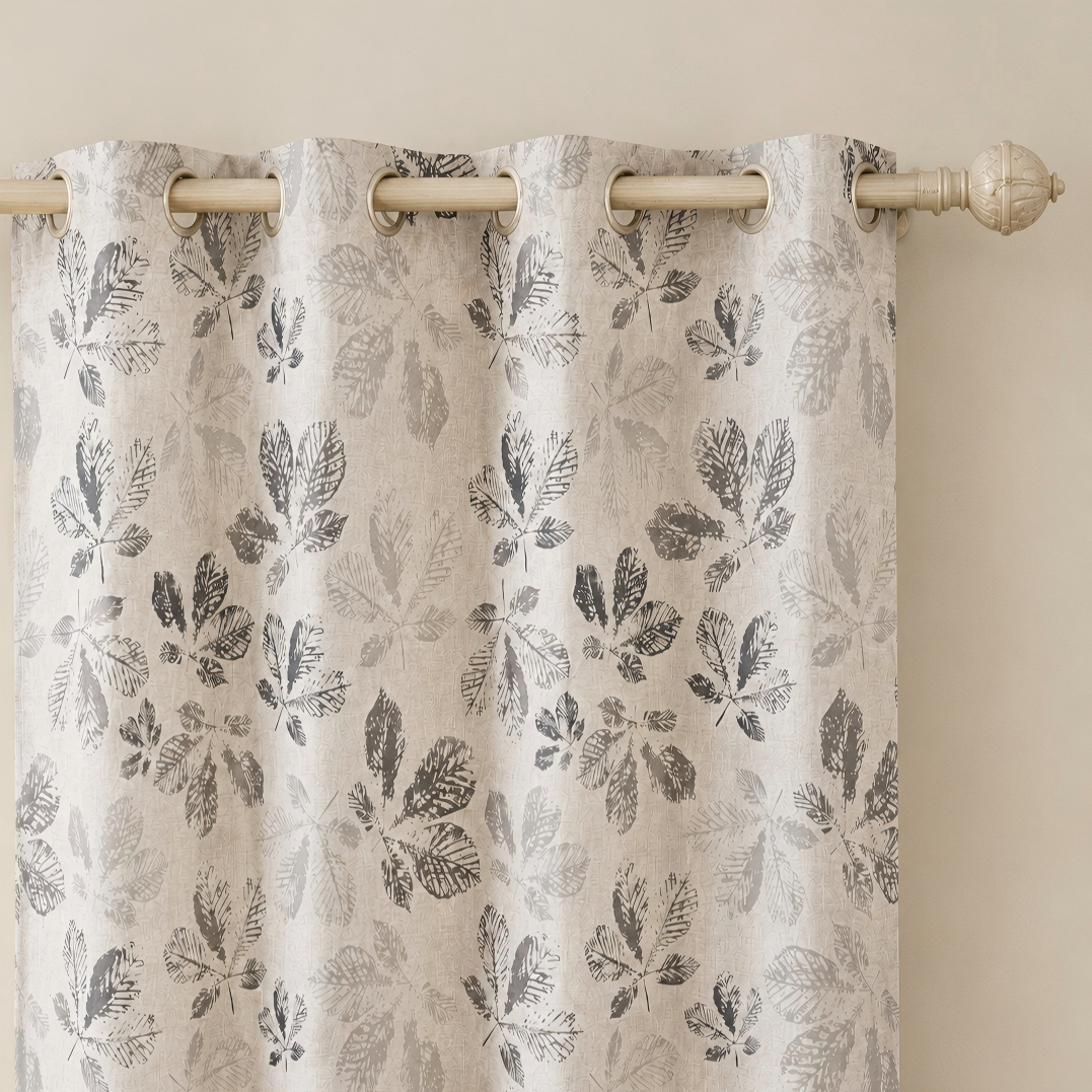 Linen Texture Curtains Darkening Rod Pocket 2 Panels
