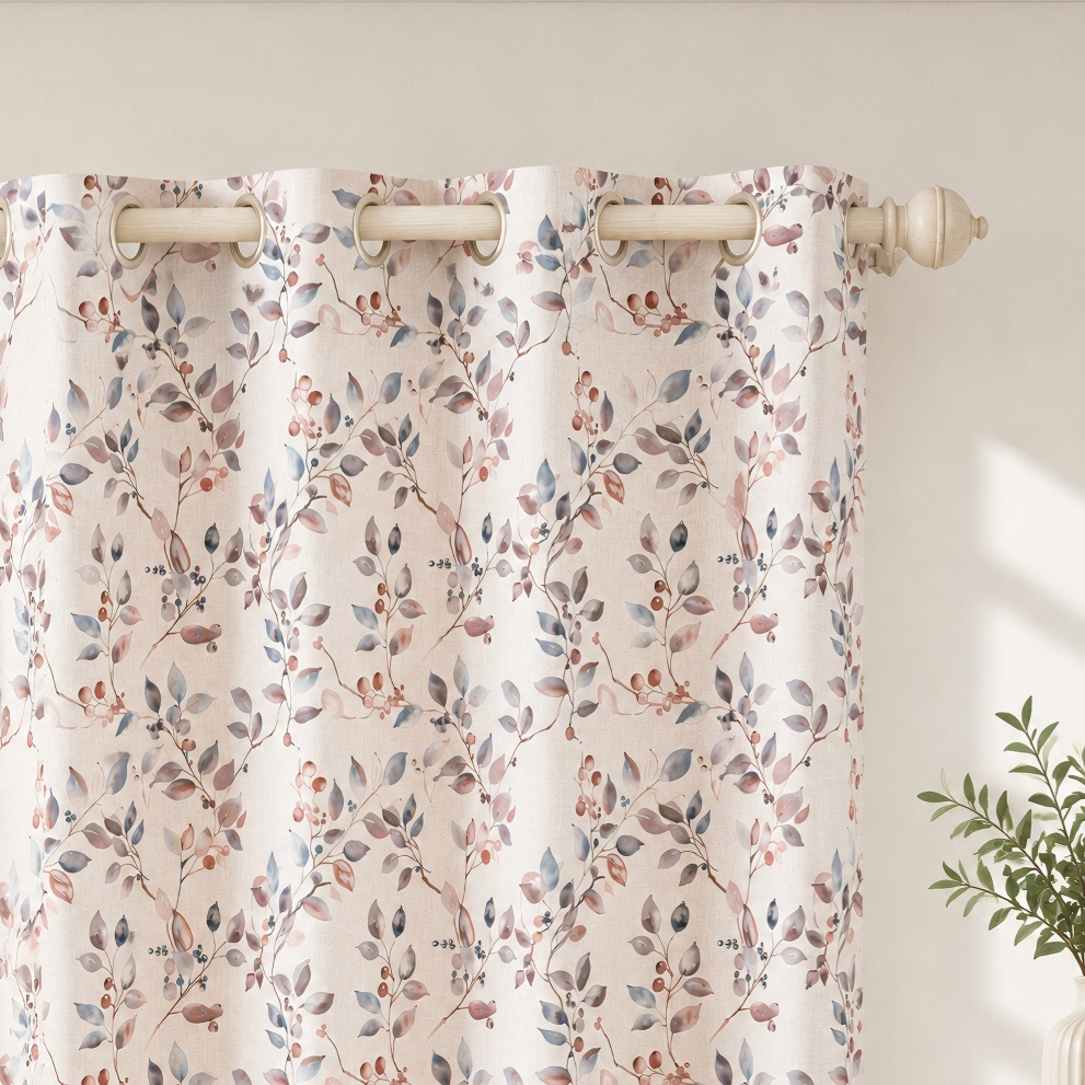 Linen Texture Curtains Darkening Rod Pocket 2 Panels