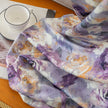 Muted Purple Yellow Rose Velvet Curtains Grommet Top 2 Panel