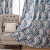 Purple Dahlia Floral Velvet Curtains Grommet Top 2 Panel