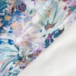Purple Dahlia Floral Velvet Curtains Grommet Top 2 Panel