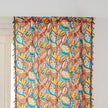 Orange And Blue Paisley Boho Curtains Rod Pocket Light Filtering 2 Panel