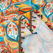 Orange And Blue Paisley Boho Curtains Rod Pocket Light Filtering 2 Panel