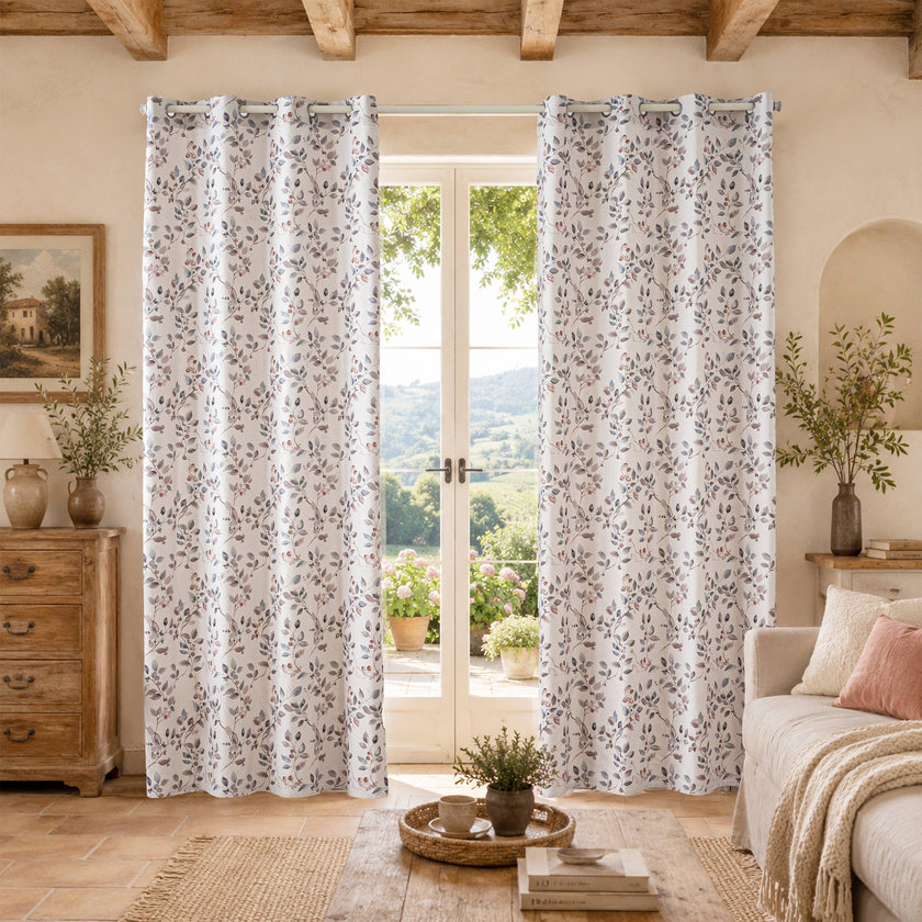 Linen Texture Curtains Darkening Rod Pocket 2 Panels
