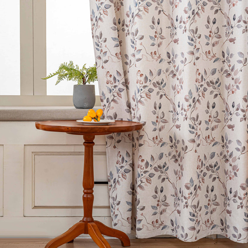 Linen Texture Curtains Darkening Rod Pocket 2 Panels