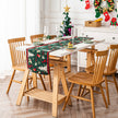 Dark Green Christmas Print Table Runner Holiday Table Decor Accessories