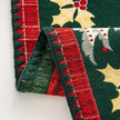 Dark Green Christmas Print Table Runner Holiday Table Decor Accessories