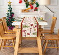 Cream Christmas Print Table Runner Holiday Table Decor Accessories