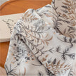 Muted Brown Vintage Twig Floral Linen Texture Curtains Grommet Top 2 Panel
